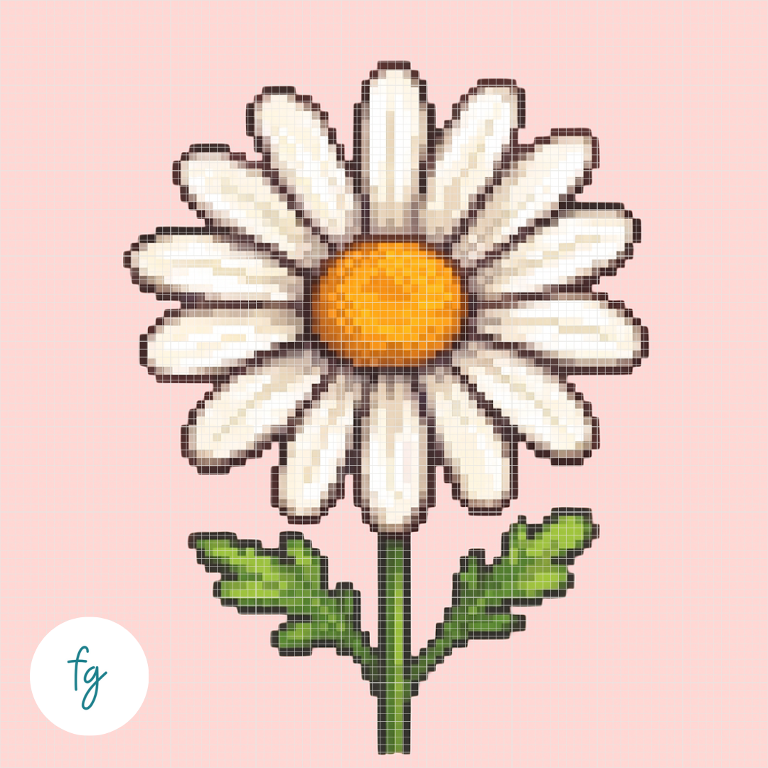 🎁 April, Daisy | Mini Diamond Painting (100% off)