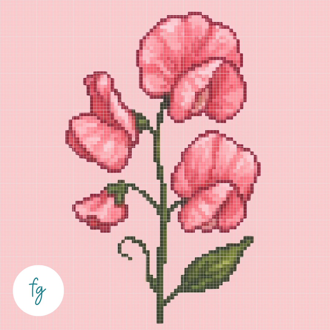 April, Sweet Pea | Mini Diamond Painting