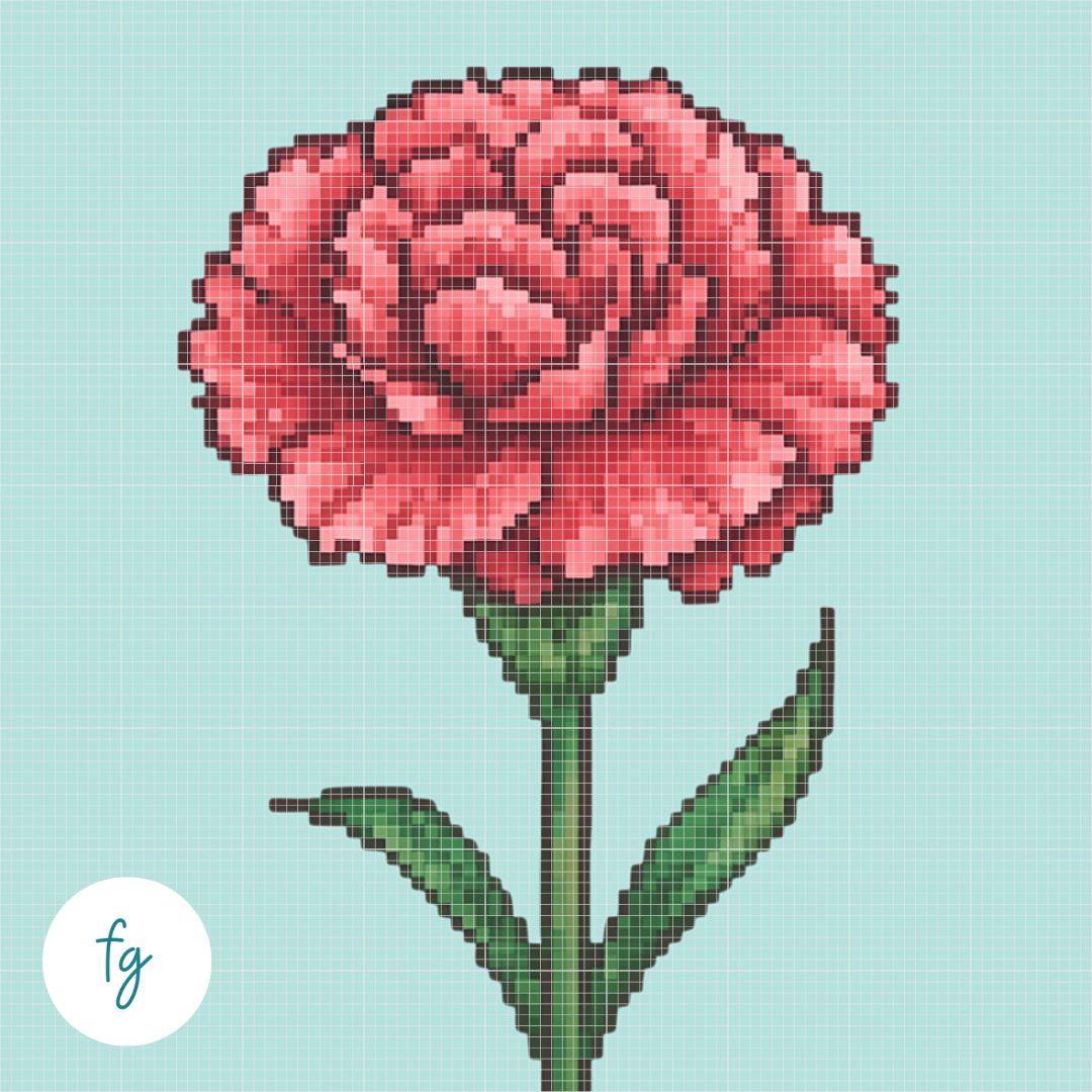 🎁 Carnation | Mini Diamond Painting (100% off)