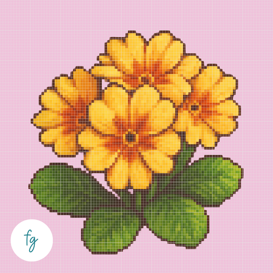 February, Primrose | Mini Diamond Painting