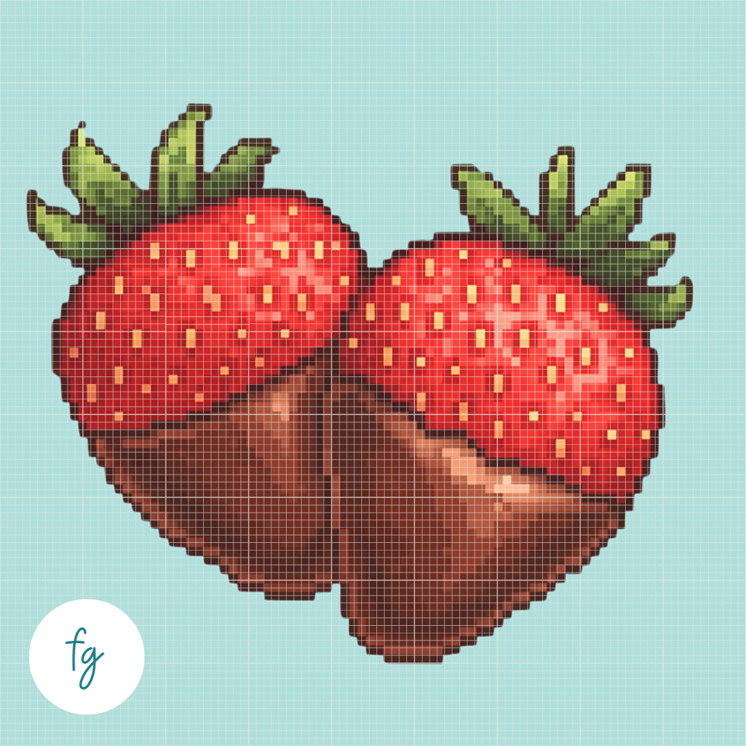 🎁 Chocolate Covered Strawberries | Mini Diamond Painting (100% off)