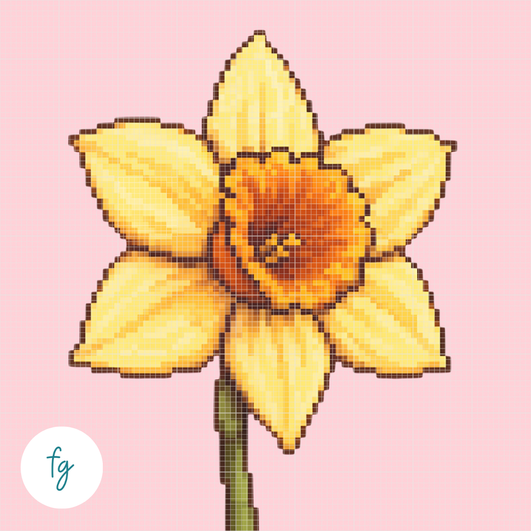 🎁 February, Daffodil | Mini Diamond Painting (100% off)