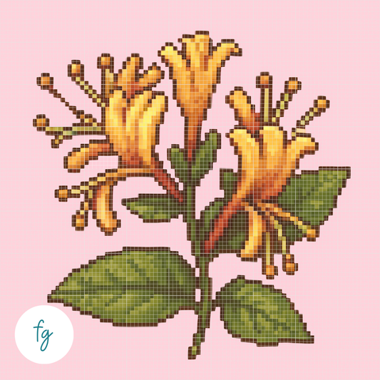 June, Honeysuckle | Mini Diamond Painting
