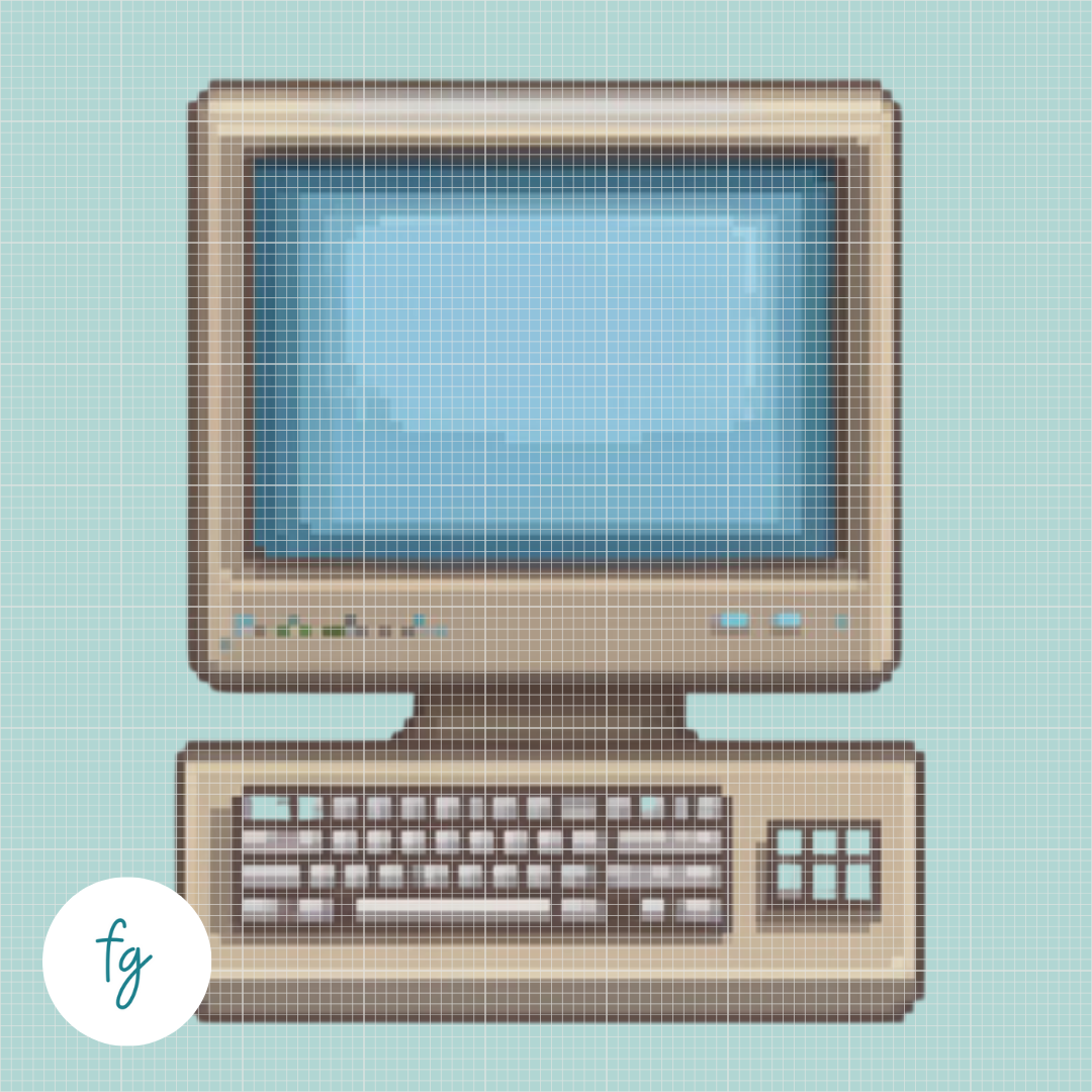 🎁 Oldschool Computer | Mini Diamond Painting (100% off)