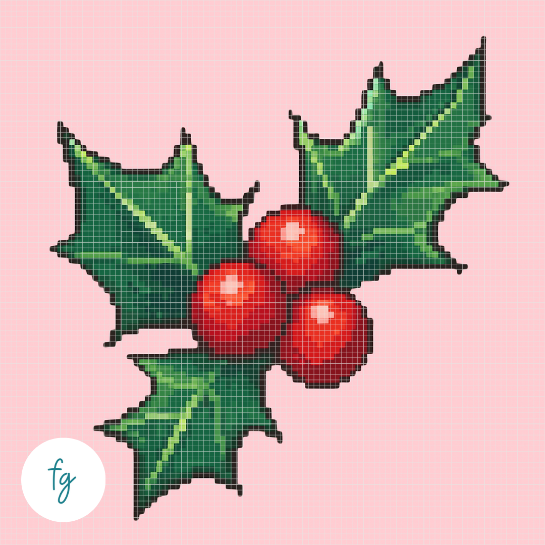 December, Holly | Mini Diamond Painting