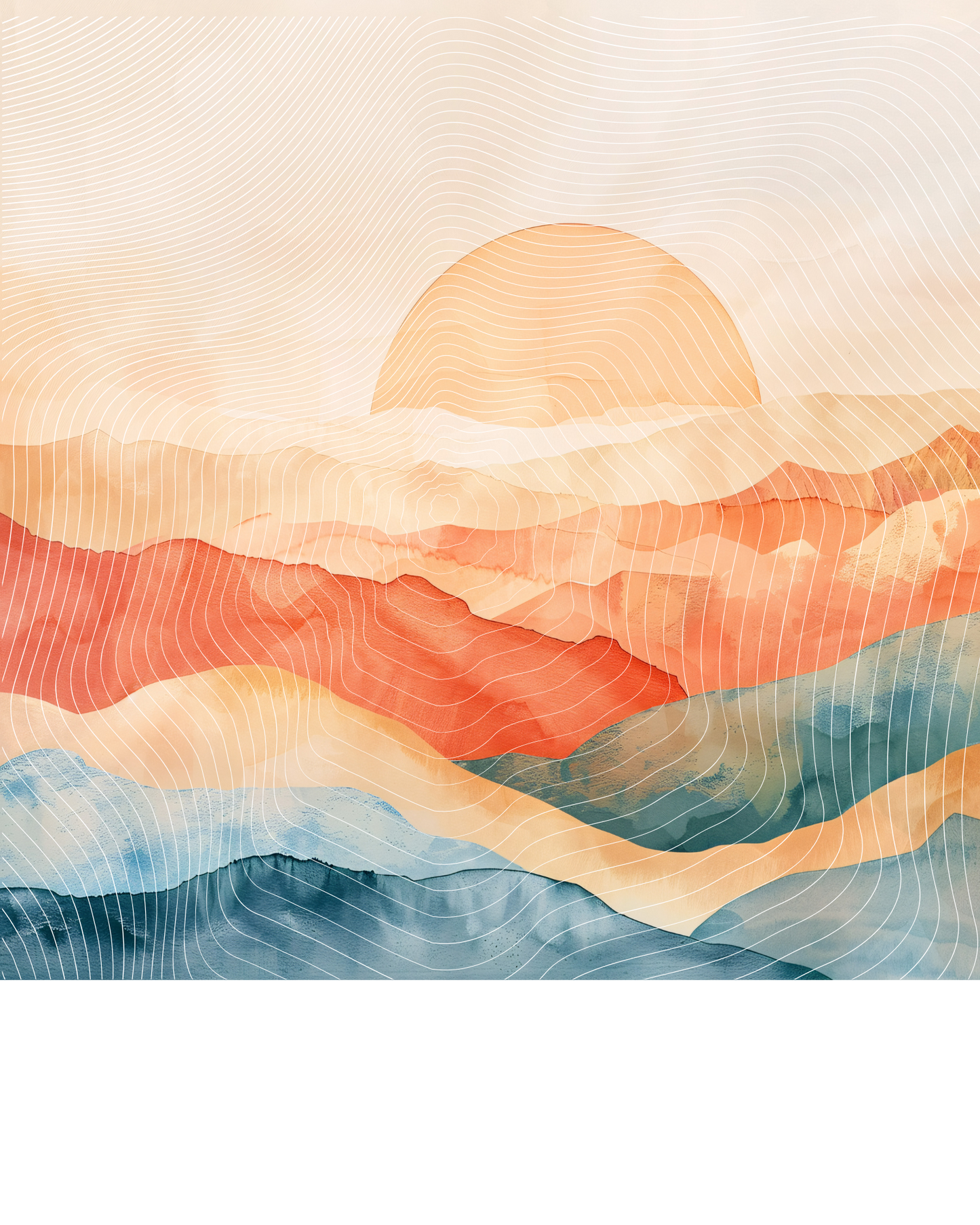 Healing Hues of the Horizon | Portrait Diamond Painting