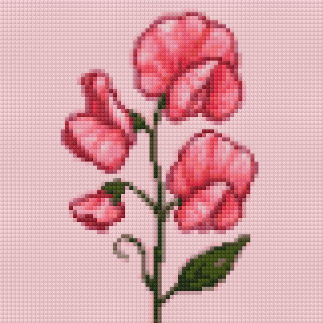 April, Sweet Pea | Mini Diamond Painting