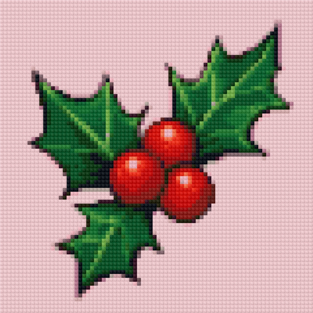 December, Holly | Mini Diamond Painting