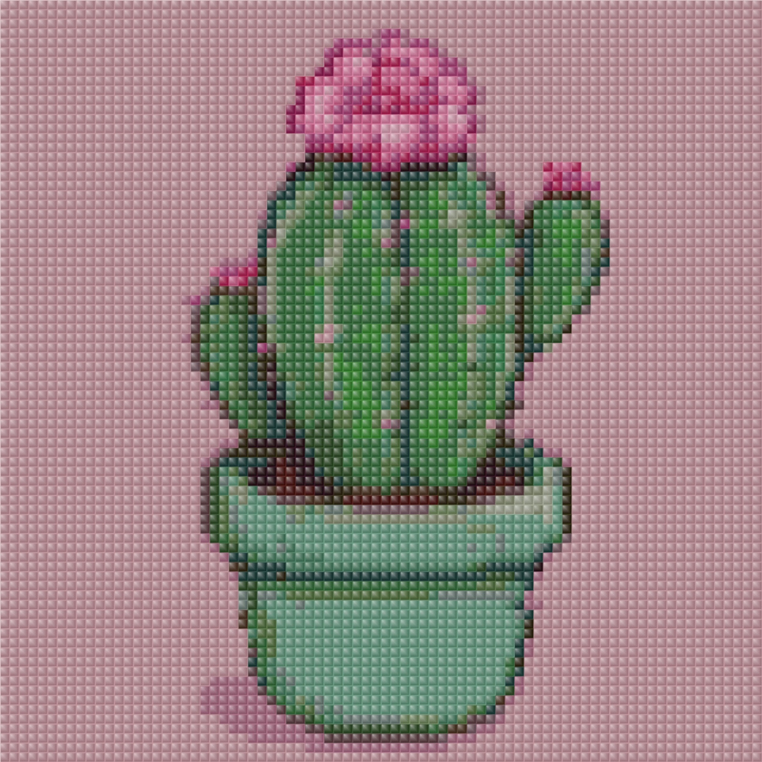 Cactus Flower | Mini Diamond Painting
