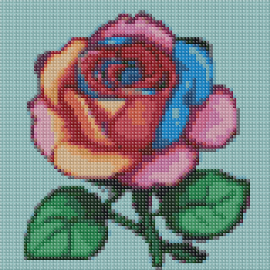 Rainbow Rose | Mini Diamond Painting