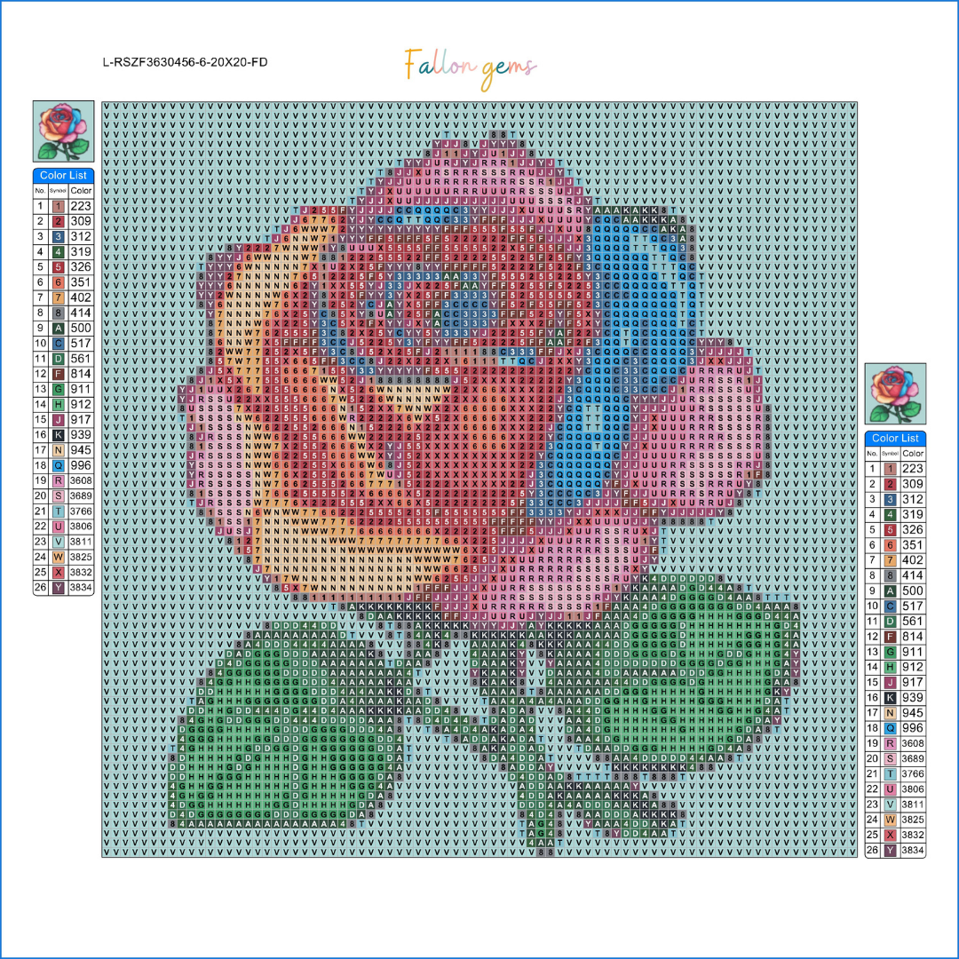 Rainbow Rose | Mini Diamond Painting