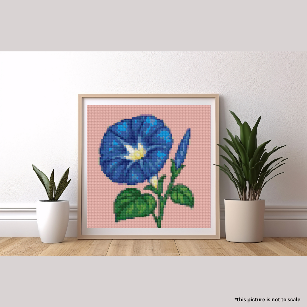 September, Blue Morning Glory | Mini Diamond Painting