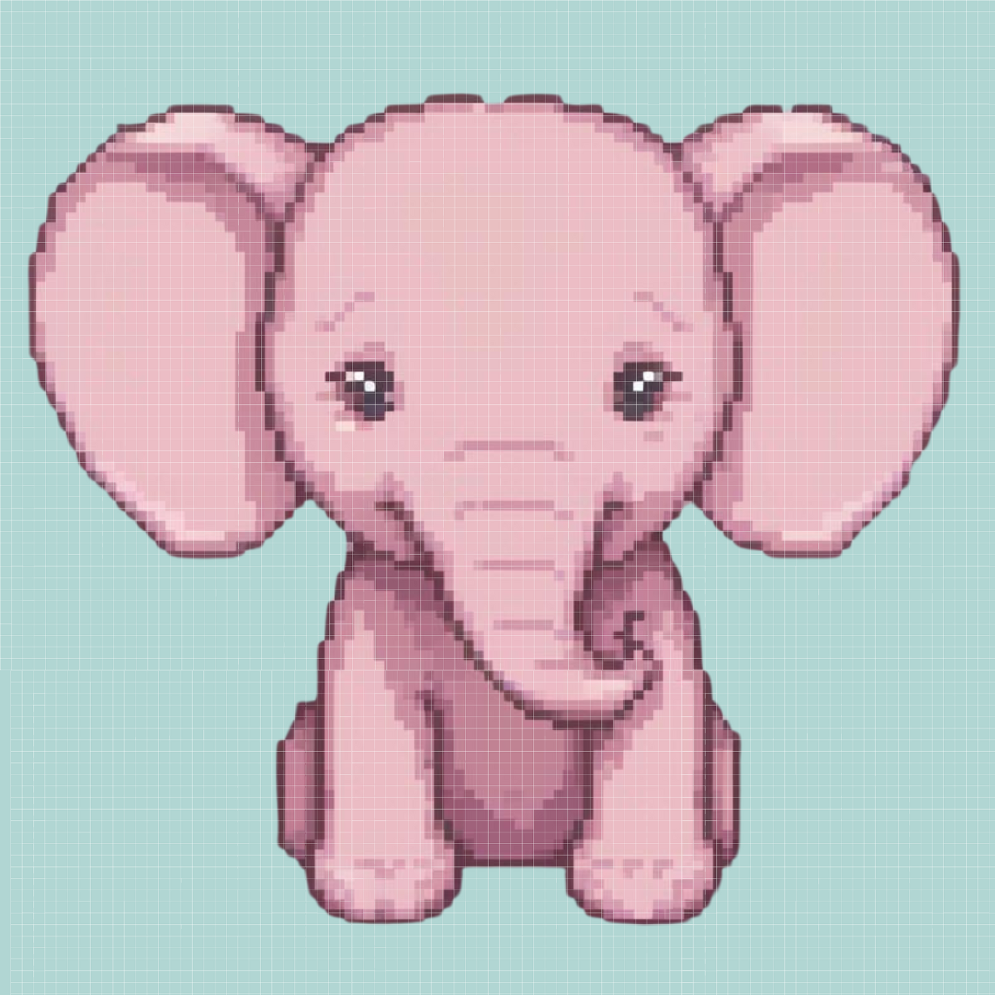 🎁 Pink Elephant | Mini Diamond Painting (100% off)