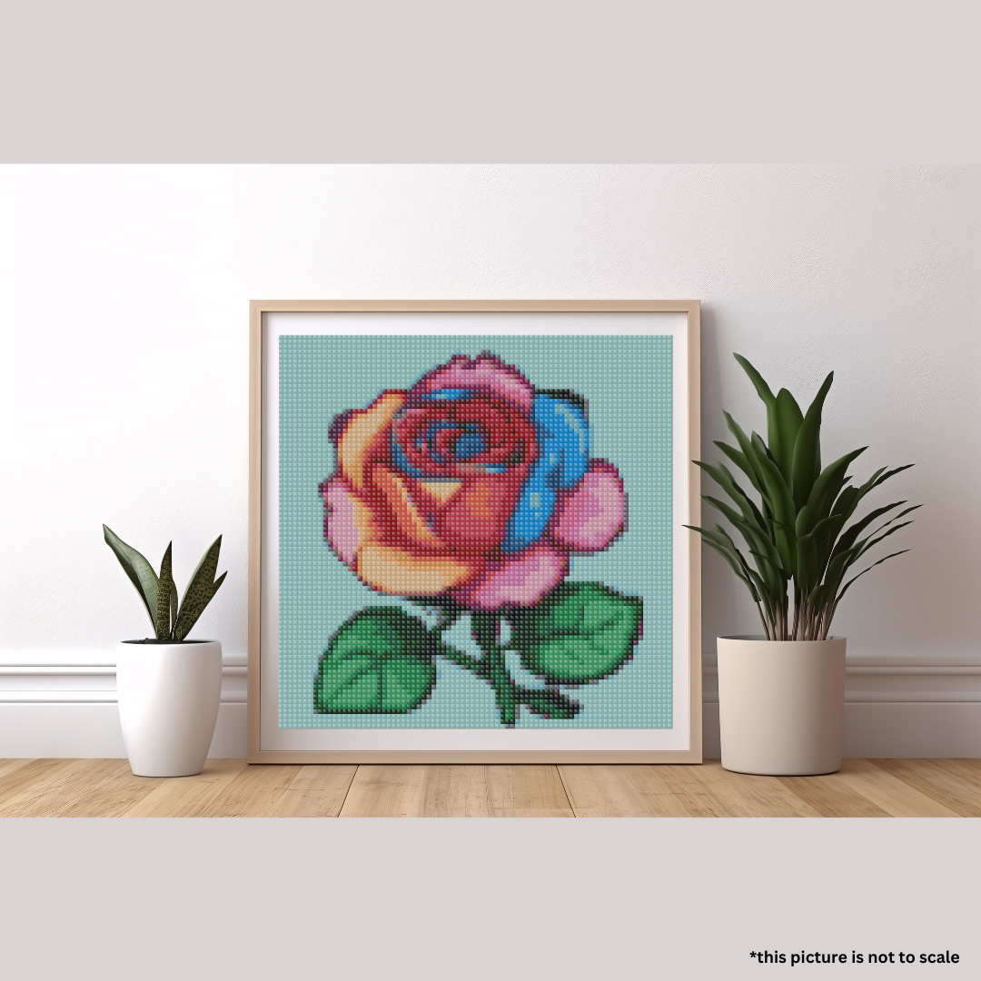 Rainbow Rose | Mini Diamond Painting