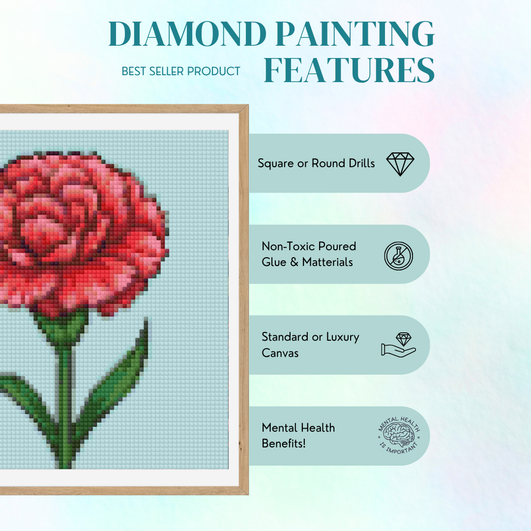 Carnation | Mini Diamond Painting
