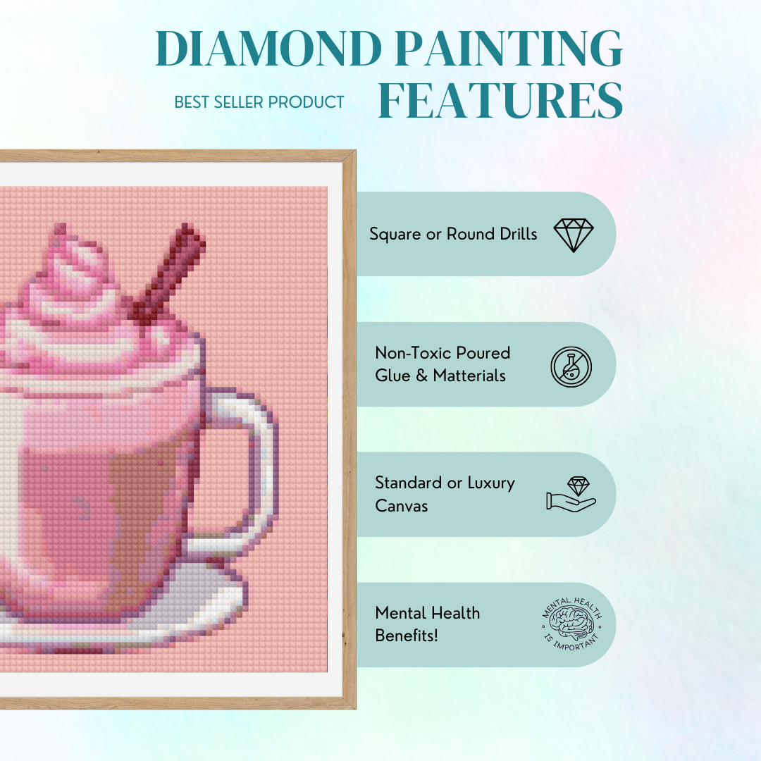 Pink Latte | Mini Diamond Painting