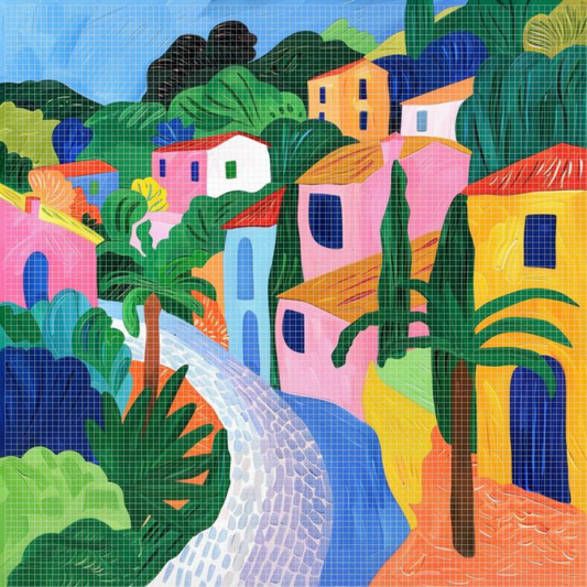 Vibrant Village Series | Better Than Therapy Diamond Painting