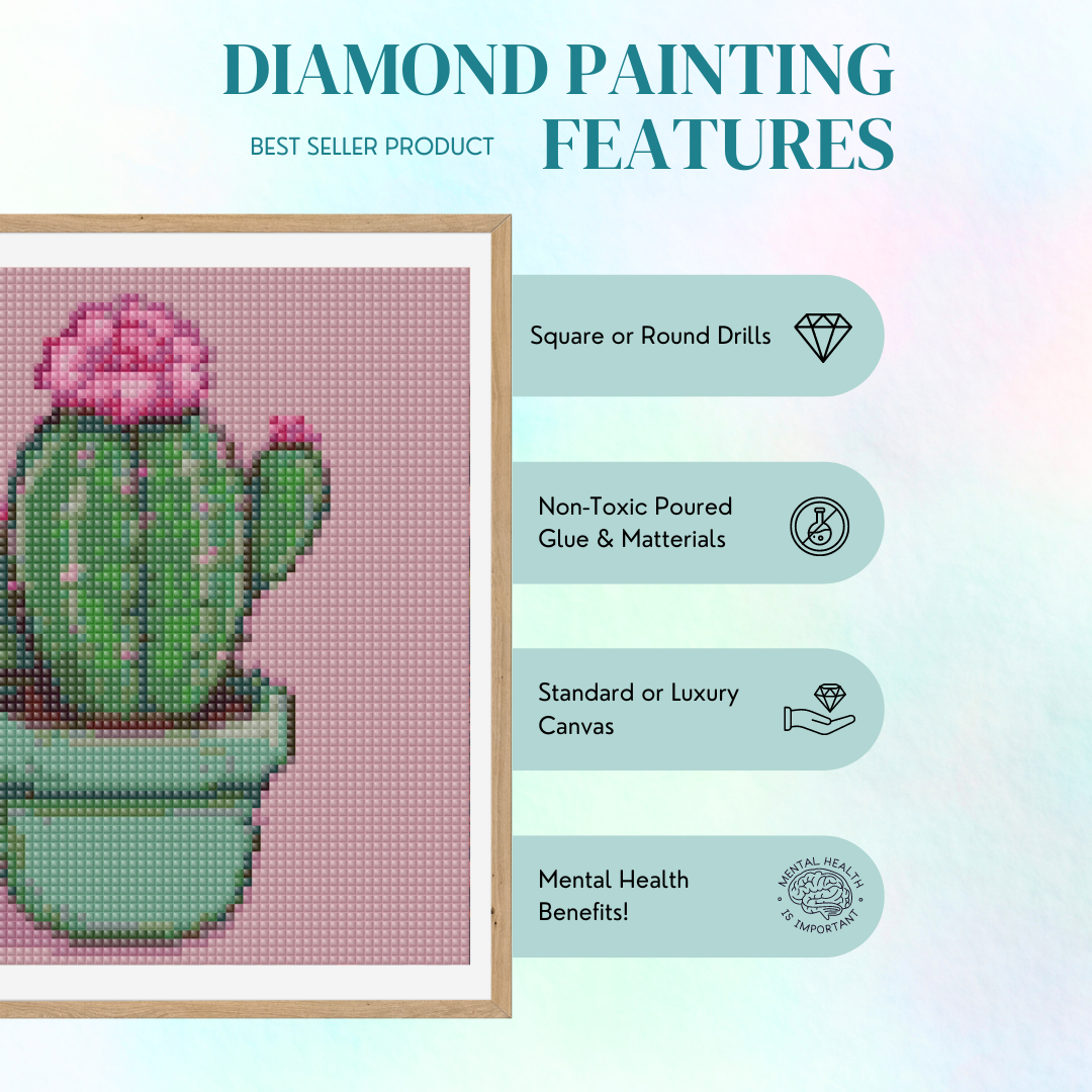 Cactus Flower | Mini Diamond Painting