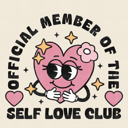 Official Member Of The Self Love Club | Mental Wellness Diamond Painting