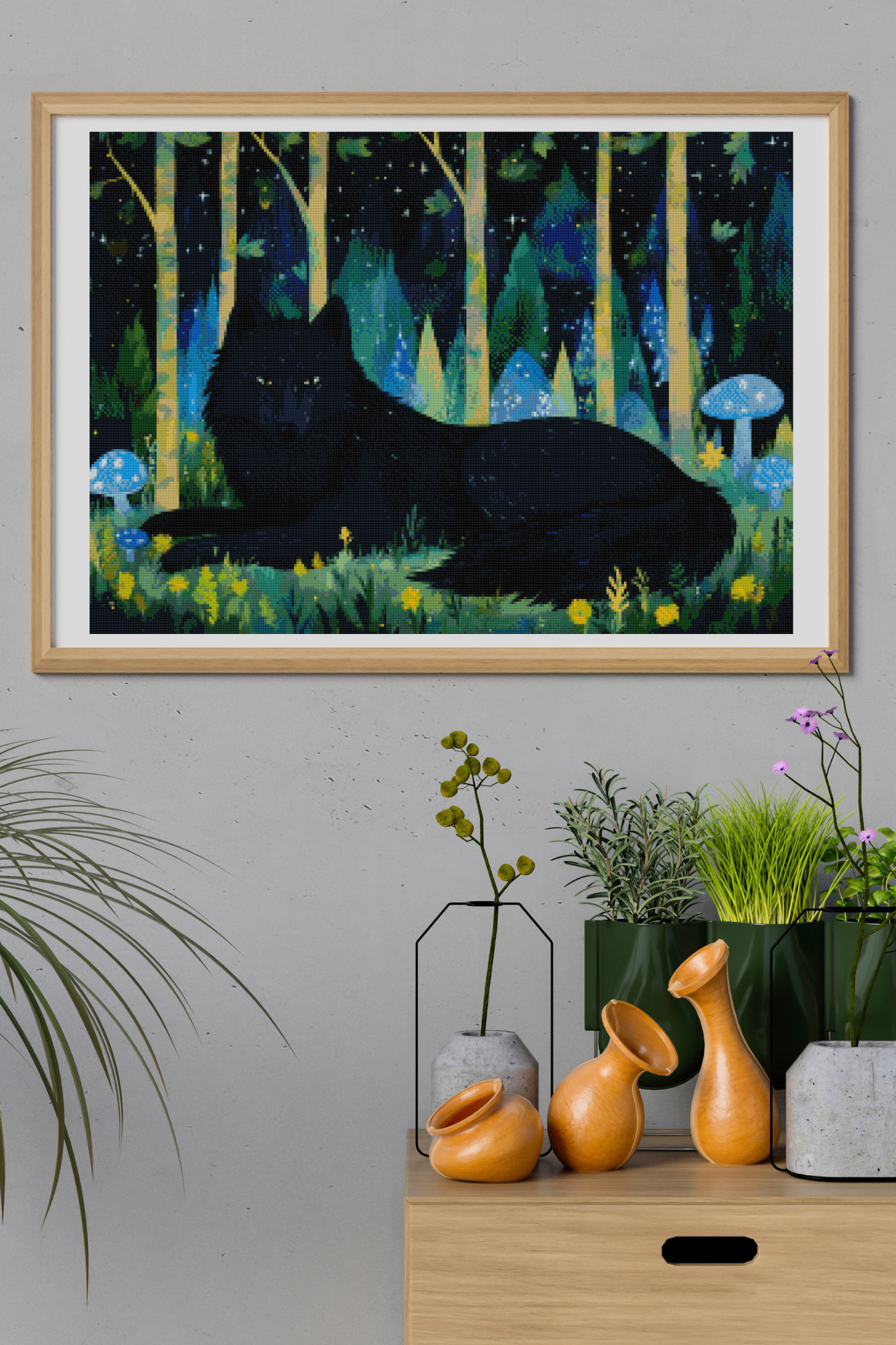 Moonlit Guardian | Portrait Diamond Painting