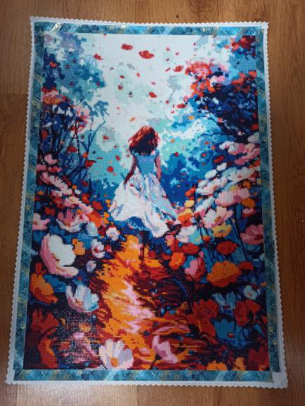 Pastel Petal Pathway | Portrait Diamond Painting