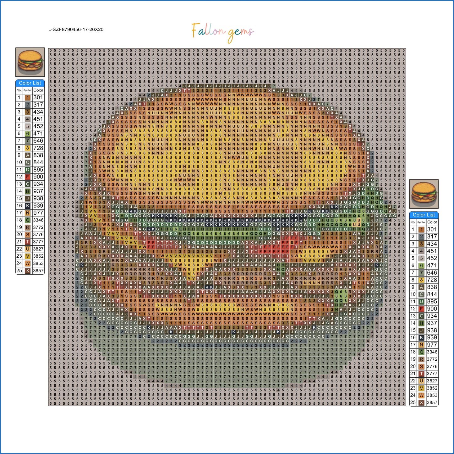 Cheeseburger | Mini Diamond Painting