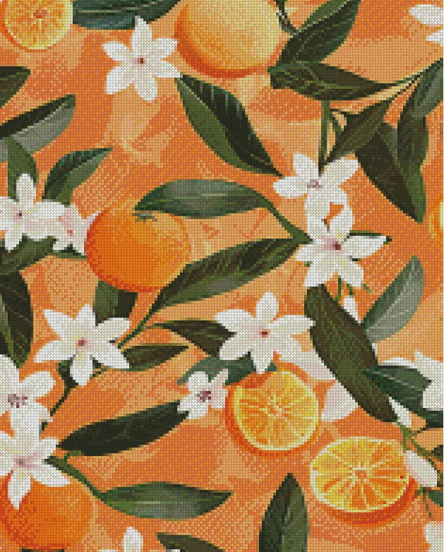 Zen Orange Grove | Portrait Diamond Painting