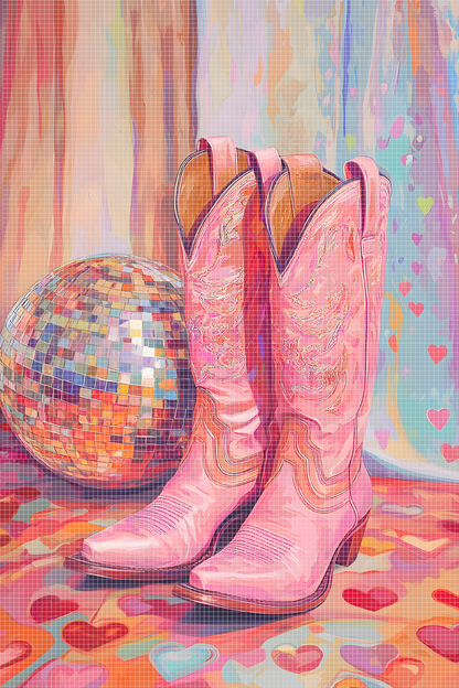 Disco Cowgirl | Portrait Diamond Painting