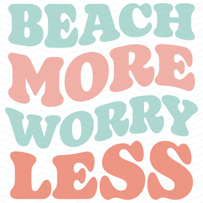 Beach More Worry Less | Premium Diamond Painting