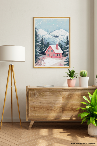 Blush Cabin | Portrait Diamond Painting