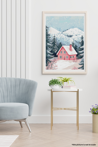 Blush Cabin | Portrait Diamond Painting