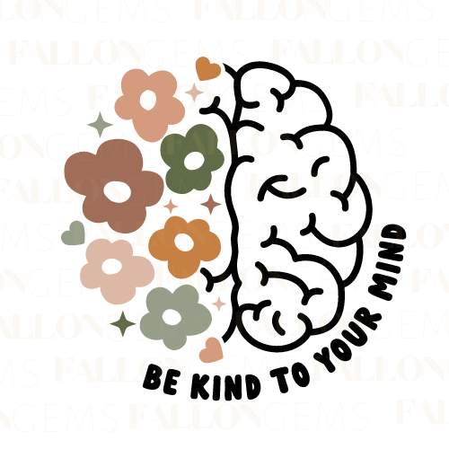 Be Kind To Your Mind, Brain | Premium Diamond Painting