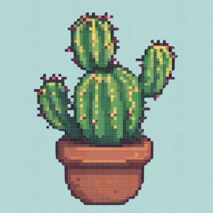 🎁 Cactus | Mini Diamond Painting (100% off)