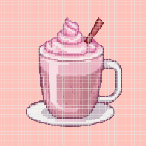 Pink Latte | Mini Diamond Painting