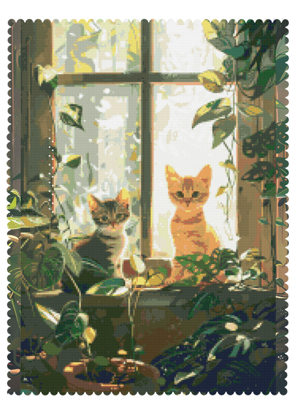 Windowpane Whiskers | Portrait Diamond Painting