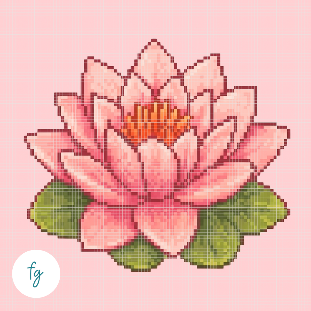 🎁 July, Water Lily | Mini Diamond Painting (100% off)