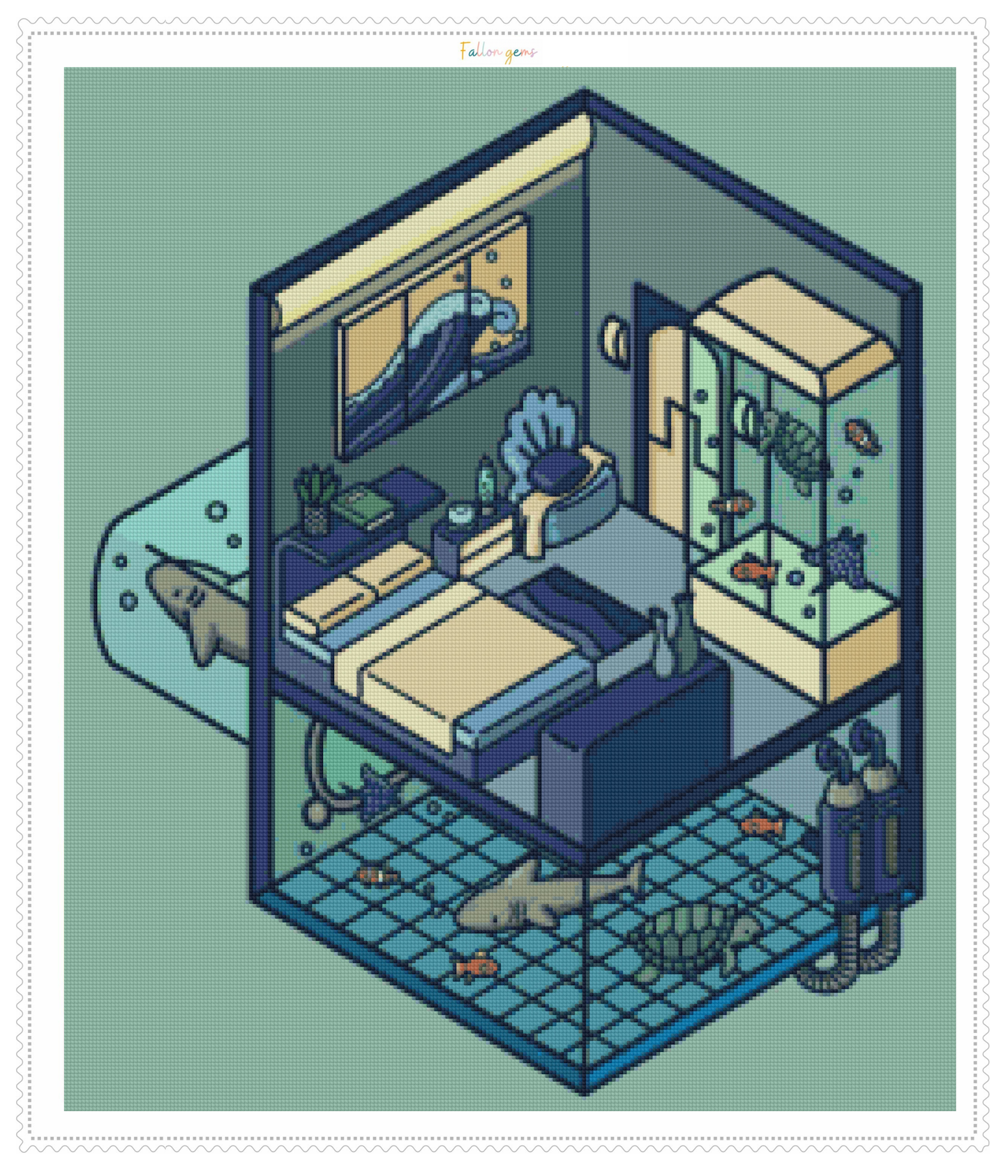 Isometric Room | Portrait Diamond Painting
