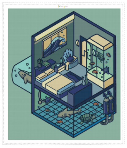 Isometric Room | Portrait Diamond Painting