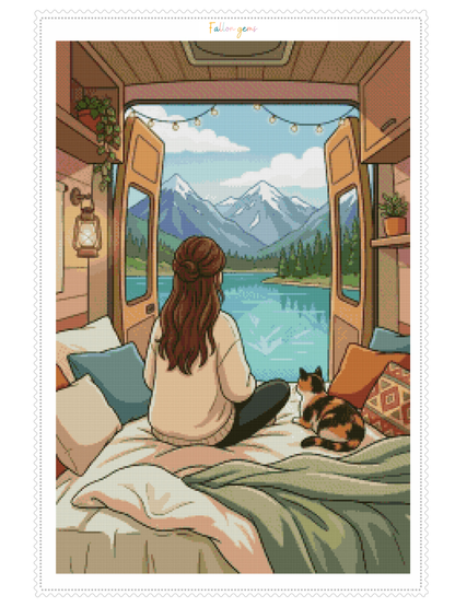 Going Through It, but Somewhere Pretty | Diamond Painting