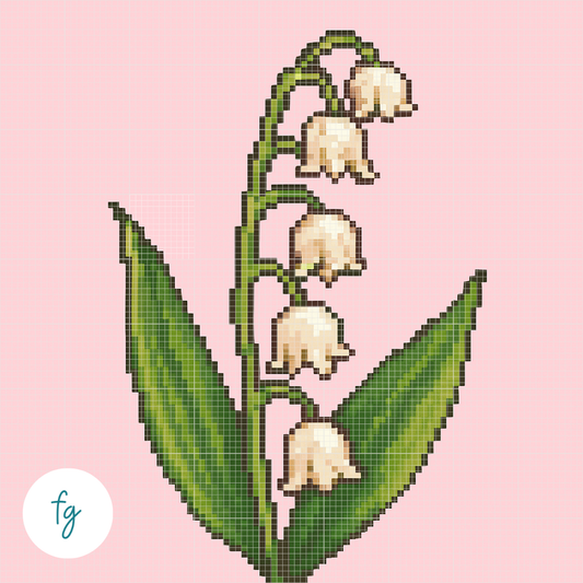 🎁 May, Lily Of The Valley | Mini Diamond Painting (100% off)