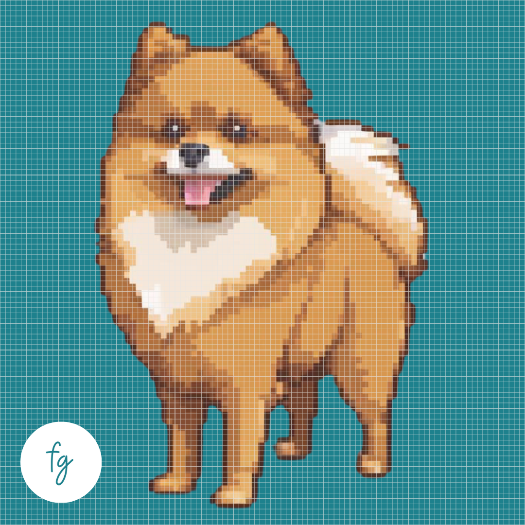 🎁 Pomeranian | Mini Diamond Painting (100% off)