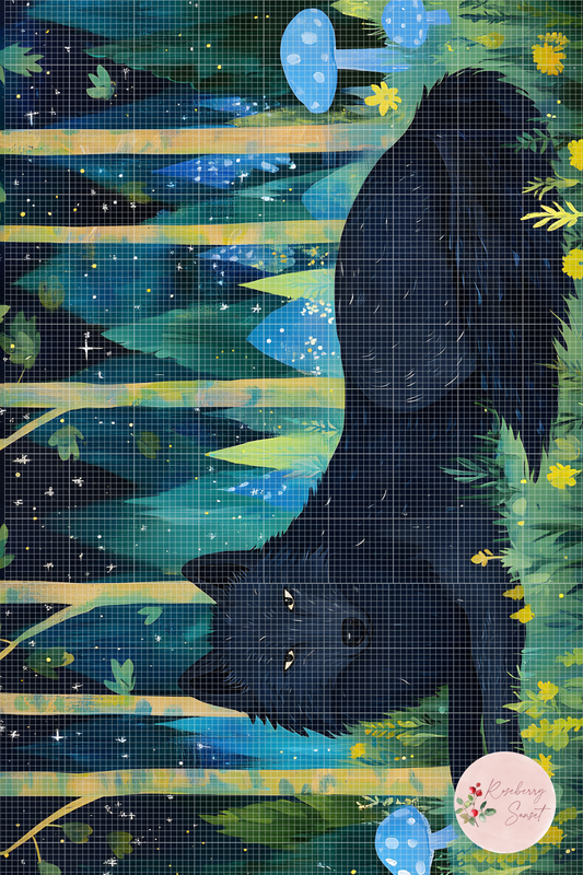 Moonlit Guardian | Portrait Diamond Painting
