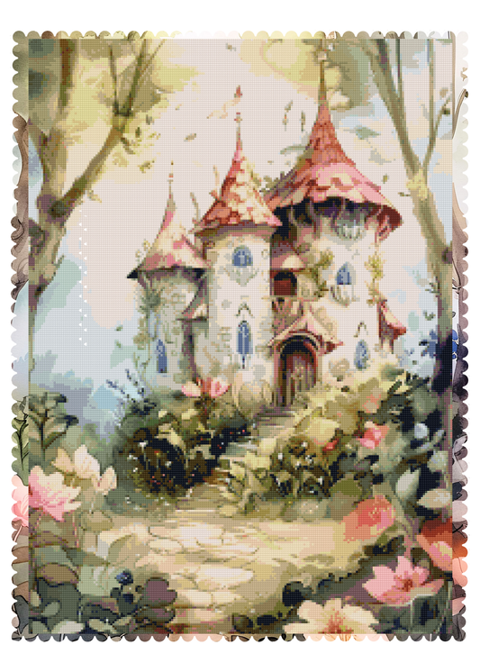 Woodland Castle | Portrait Diamond Painting