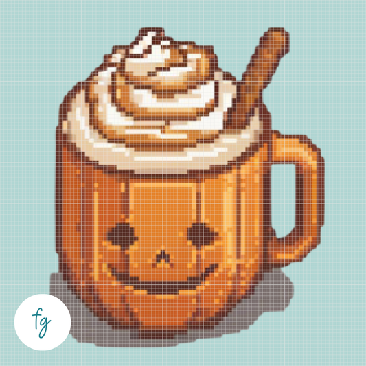 🎁 Pumpkin Latte | Mini Diamond Painting (100% off)