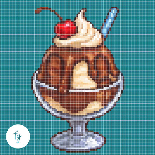 Ice Cream Sundae | Mini Diamond Painting