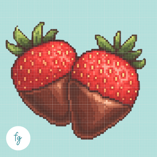 🎁 Chocolate Covered Strawberries | Mini Diamond Painting (100% off)