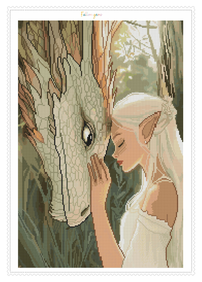 Emotional Support Dragon | Portrait Diamond Painting