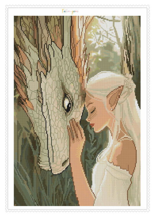 Emotional Support Dragon | Portrait Diamond Painting