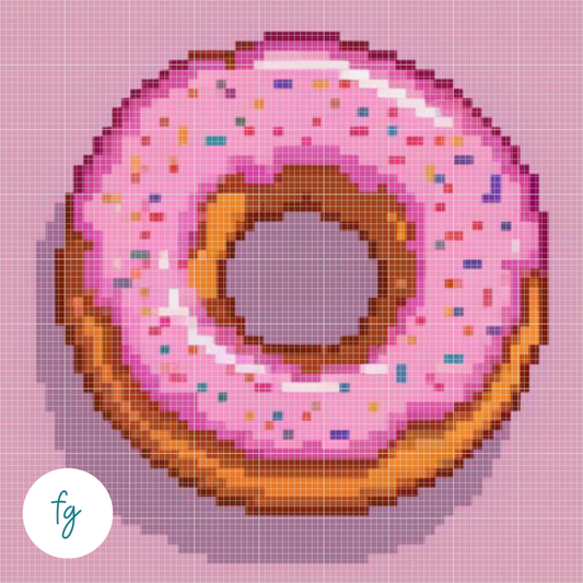 🎁 Pink Donut | Mini Diamond Painting (100% off)