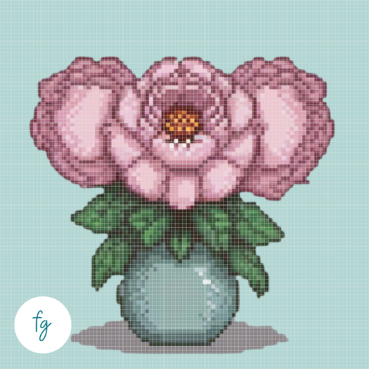 🎁 Peony | Mini Diamond Painting (100% off)